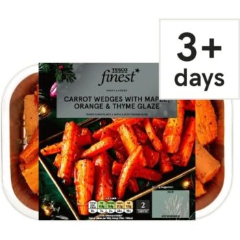 Tesco Finest Carrot Wedges With Maple Orange & Thyme Glaze