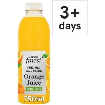 Tesco Finest Freshly Squeezed Orange Juice with Bits (750ml)