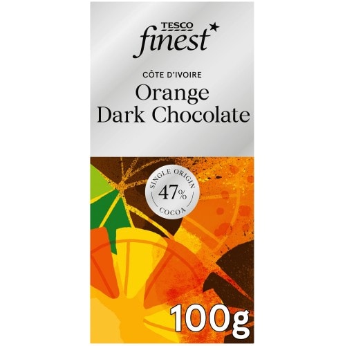 Tesco Finest Orange 47% Dark Chocolate (100g)
