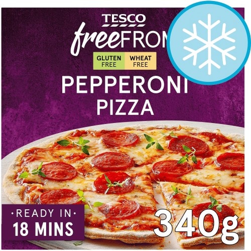 TESCO FREE FROM PEPPERONI PIZZA (340g)