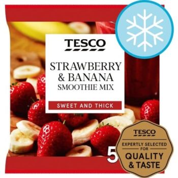 Tesco Frozen Strawberry & Banana Smoothie Mix (500g)