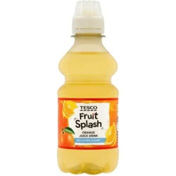 Tesco Fruit Splash No Added Sugar Orange Juice Drink (250ml)
