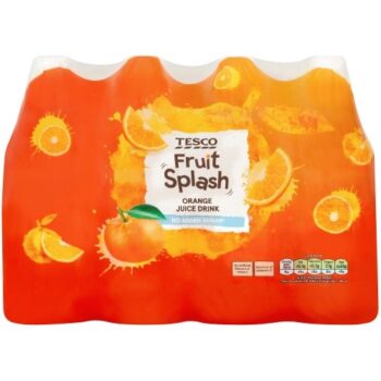 Tesco Fruit Splash Orange Juice Drink No Added Sugar (12 x 250ml)