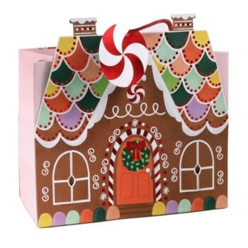 Tesco Gingerbread House Medium Landscape Christmas Gift Bag