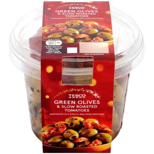 Tesco Green Olives & Slow Roasted Tomatoes