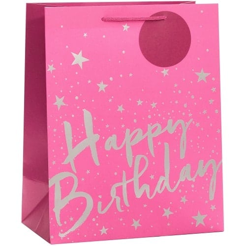 Tesco Happy Birthday Pink Large Bag