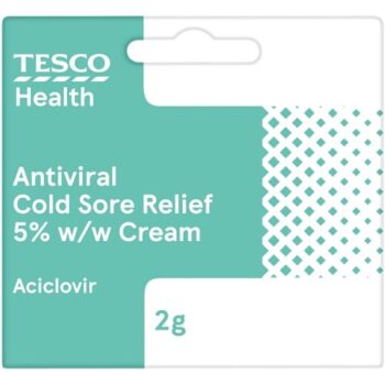 Tesco Health Aciclovir Antiviral Cold Sore Relief Cream (2g)