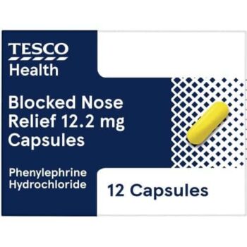 Tesco Health Blocked Nose Relief Capsules (12)