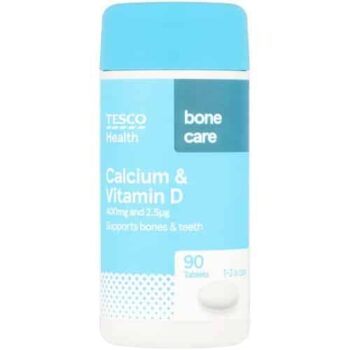 Tesco Health Calcium & Vitamin D Tablets (90)