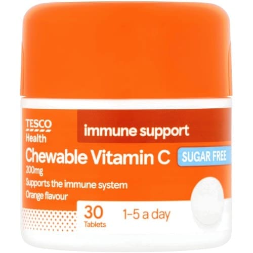 Tesco Health Chewable Vitamin C Orange Tablets (30 x 200mg)