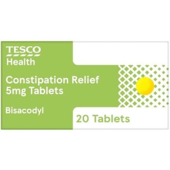 Tesco Health Constipation Relief Bisacodyl Tablets Laxative (20)