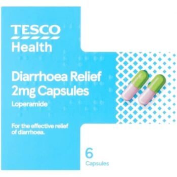 Tesco Health Diarrhoea Relief Loperamide Capsules (6)