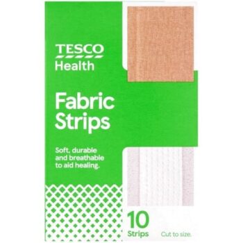 Tesco Health Fabric Dressing Strips 10x6cm (10)