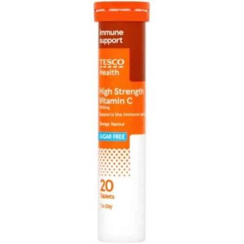 Tesco Health High Strength Vitamin C Effervescent Tablets Orange (20)