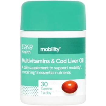 Tesco Health Multivitamins & Cod Liver Oil Food Supplement Capsules (30)