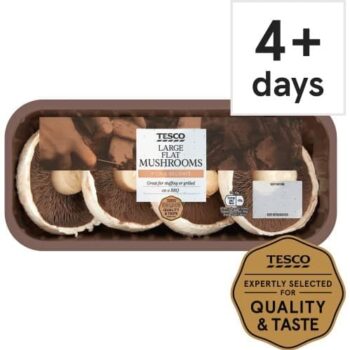 Tesco Large Flat Mushrooms (250g)