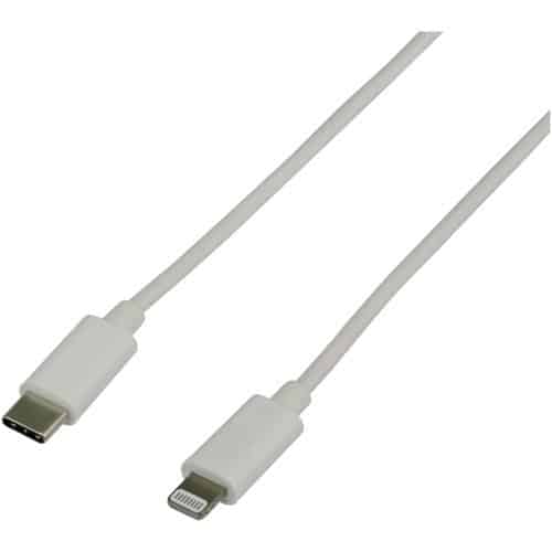 Tesco Lightning USB to USB C iPhone Charger Cable White (1m)