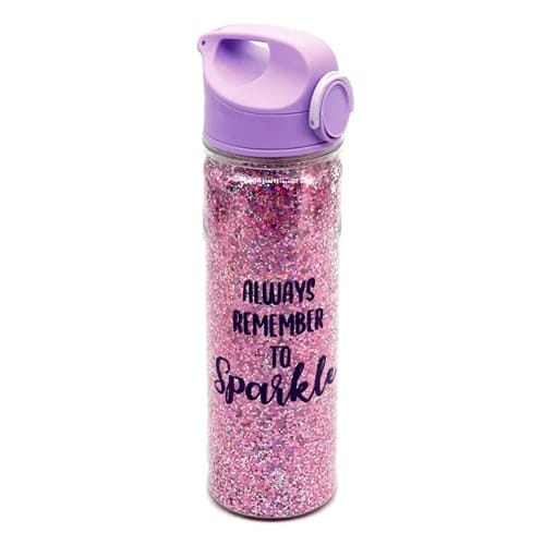 Tesco Lilac Sparkle Water Bottle