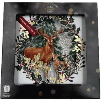 Tesco Luxury Stag Christmas Cards