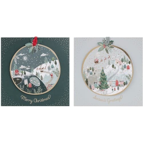 Tesco Luxury Winter Town Christmas Cards