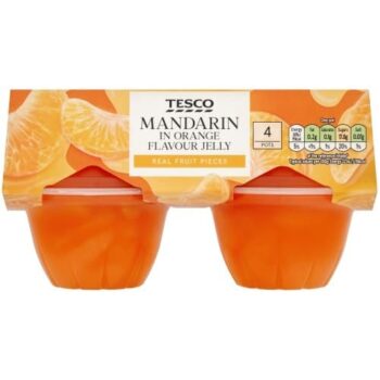 Tesco Mandarin In Orange Flavour Jelly (4 x 120g)