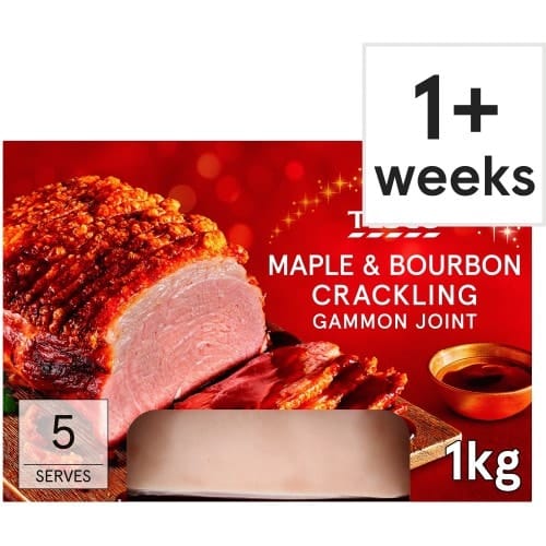 TESCO MAPLE & BOURBON Crackling GAMMON JOINT (1kg)