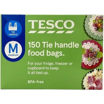 Tesco Medium Tie Handle Food & Freezer Bags (150)