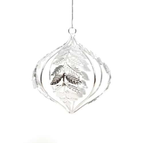Tesco Metal Silver Hanging Christmas Decoration
