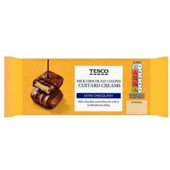Tesco Milk Chocolate Coated Custard Creams (162g)