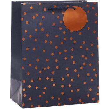 Tesco Navy Copper Spot Large Bag