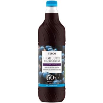 Tesco No Added Sugar High Juice Blackcurrant (1 Litre)