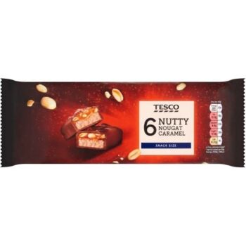 Tesco Nutty Nougat Caramel Chocolate Bars Multipack (6 x 40g)