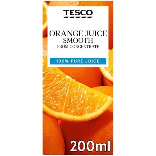 Tesco Orange Juice Smooth From Concentrate (200ml)