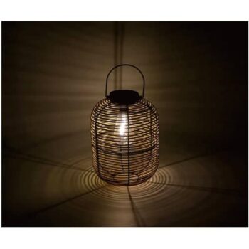 TESCO OUTDOOR SOLAR RATTAN STYLE LANTERN
