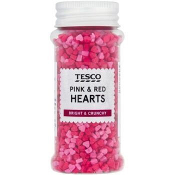 Tesco Pink & Red Heart Sprinkles (65g)
