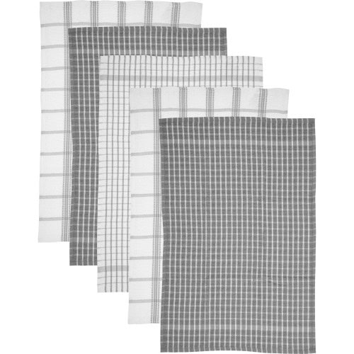 Tesco Recycled Cotton Terry Tea Towel Grey (5)