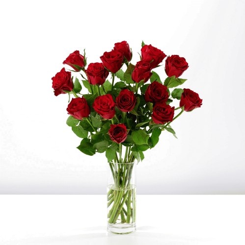 Tesco Red & Orange Roses Flowers Bouquet