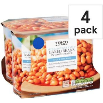 Tesco Reduced Sugar & Salt Baked Beans in Tomato Sauce (4 x 420g)