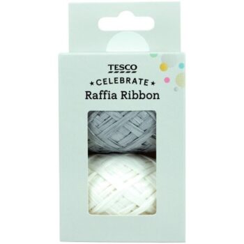 Tesco Silver and White Raffia (2)
