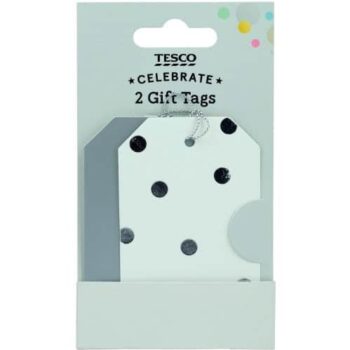 Tesco Silver and White Tags (2)
