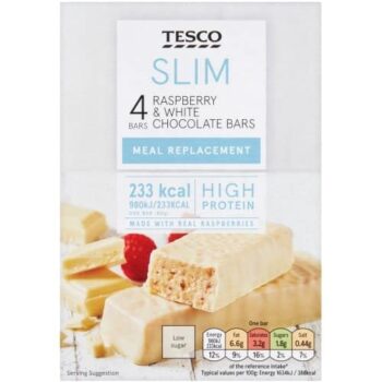 Tesco Slim Raspberry & White Chocolate Meal Replacement Bars