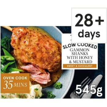 Tesco Slow Cooked Gammon Shanks Honey And Mustard (545g)