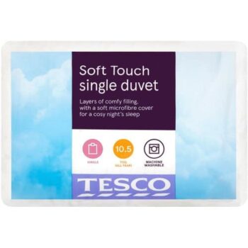 Tesco Soft Touch 10.5 Tog Duvet Single