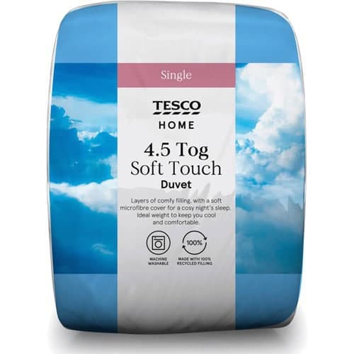 Tesco Soft Touch 4.5 Tog Duvet Single