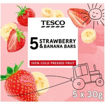 Tesco Strawberry & Banana Bars (5 x 30g)