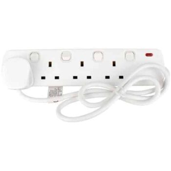 Tesco Switched 4 Way Extra Lead (1m)