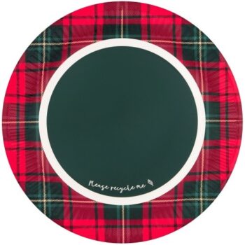 Tesco Tartan Christmas Plates