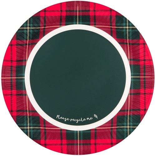 Tesco Tartan Christmas Plates