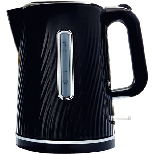 Tesco Textured Plastic Black Kettle