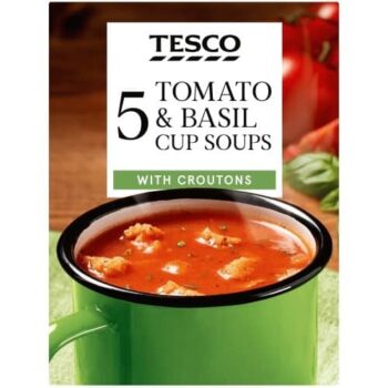 Tesco Tomato & Basil Cup Soup with Croutons (5 x 24g, 120g)